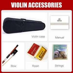 Chuyên Nghiệp Gỗ Rắn Acoustic Starter Trẻ Em Thực Hành Violin Cho Trẻ Em Mới Bắt Đầu