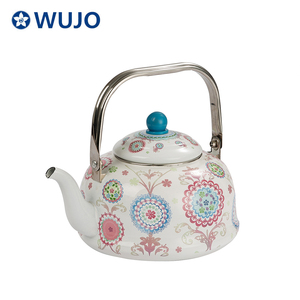 WUJO Vintage Enamel <strong>Kettle</strong> Enamel Coffee Teapot for <strong>Camping</strong> - Product Image 6