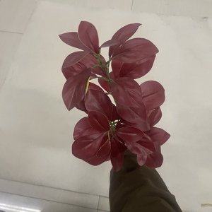 <span class=keywords><strong>Livraison</strong></span> rapide pour la décoration paysagère de cour, feuillage artificiel en latex, branches de banian à 3 fourches, plante à tige unique - Product Image 5