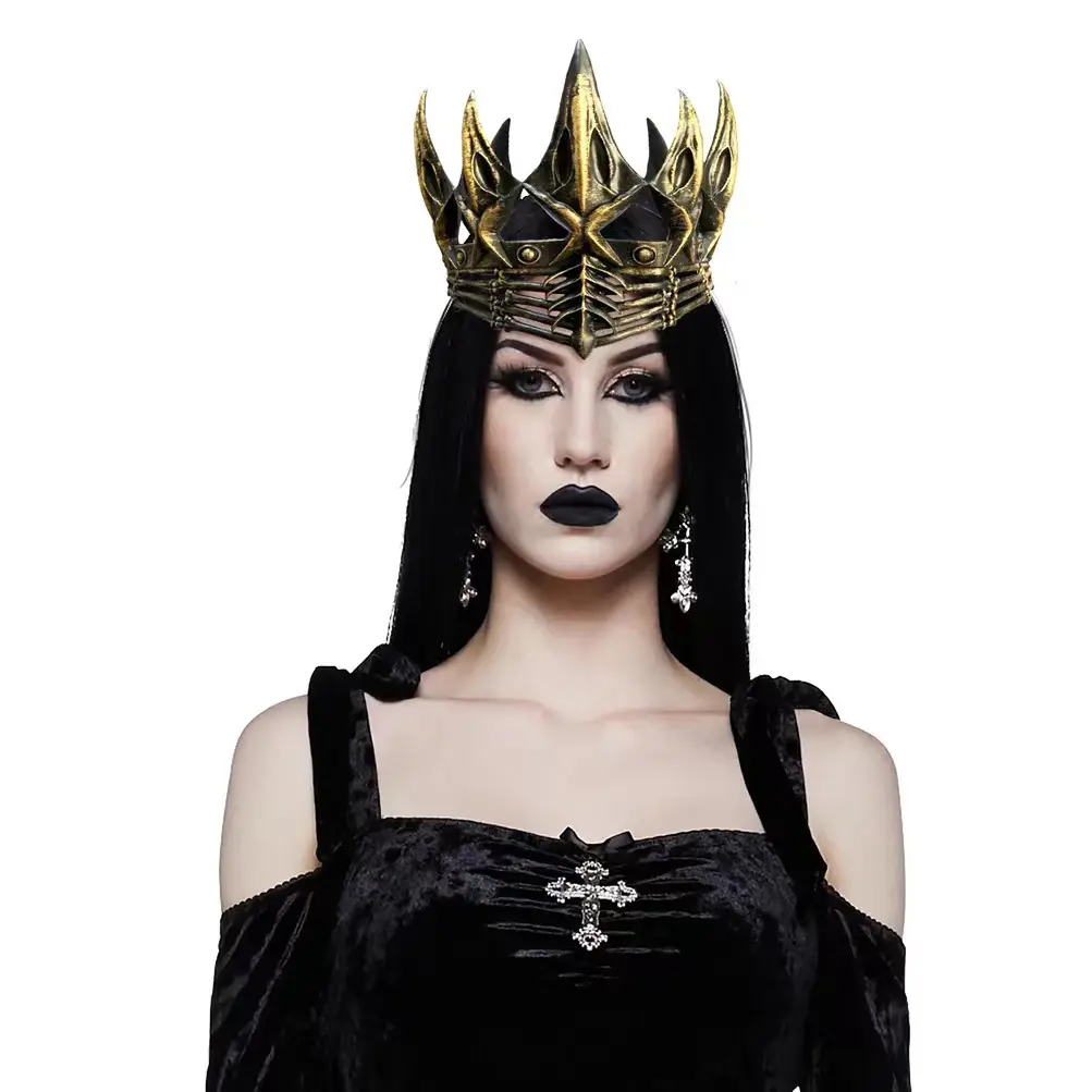 Couronne de corbeau bandeau Halloween cerceau de cheveux bandeau cosplay décoration accessoires reine roi Halloween couronne bandeau