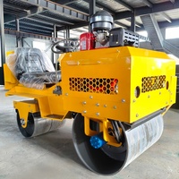 Compacteur vibrant à double tambour puissant, rouleau compresseur routier, composants Huade, roulement et engrenage pour le compactage du sol, du gravier et de l'asphalte