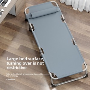 Letto Pieghevole Moderno in Metallo, Non Gonfiabile, per <span class=keywords><strong>Campeggio</strong></span>, Ufficio, Riposo, Camera <span class=keywords><strong>da</strong></span> Letto, Hotel, Uso Singolo - Product Image 4