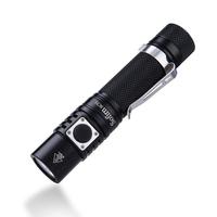 Senter obor LED taktis isi ulang daya tinggi, senter saku darurat Manual USB Mini 2024 aluminium 18650