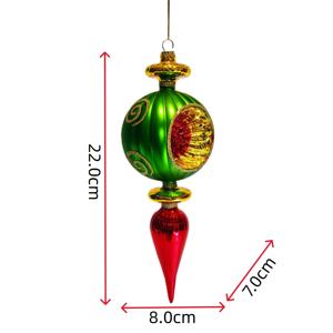Professionele leverancier glazen kalebas glazen klassieke geassorteerde kleuren kerst hangende ornament feestdecoratie cadeau - Product Image 2