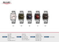 Montre-bracelet carrée incurvée SKMEI 9354 pour homme, bracelet en acier inoxydable, affichage jour et date, montre élégante pour le bureau et les tenues quotidiennes masculines