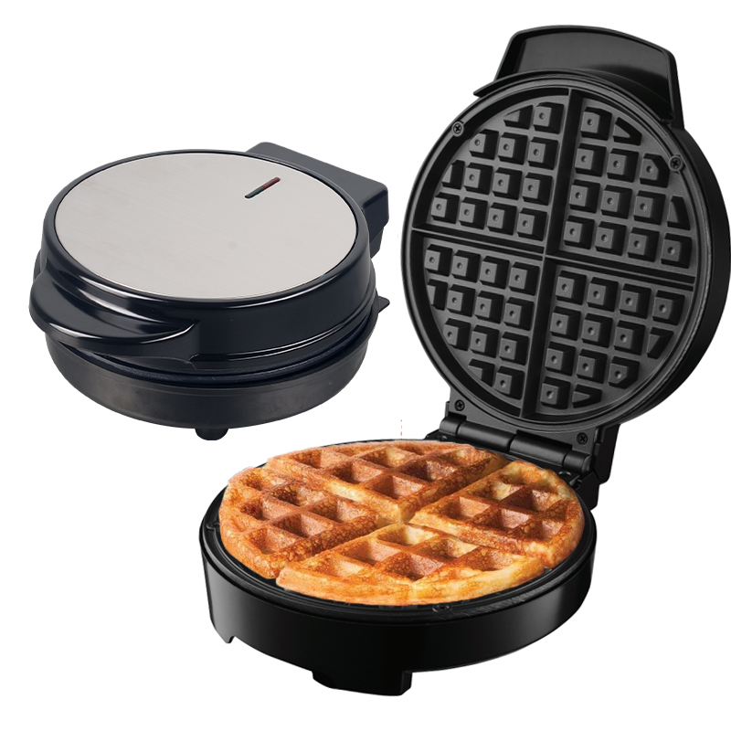Gaufrier Professionnel Double Tête 6000W - Pour Crêpes Et Beignets - Argenté