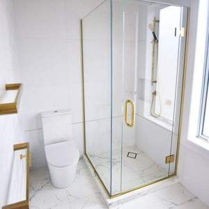 Box Doccia Angolare a Diamante con Telaio Nero Opaco e Vetro Temperato di Sicurezza <span class=keywords><strong>per</strong></span> Bagni Piccoli - Product Image 6