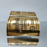 Étiquettes de bouteille de vin personnalisées de luxe, imperméables, avec estampage à chaud doré, impression UV/sérigraphie/offset, logo de marque privée