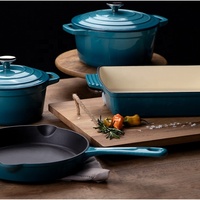 Ustensiles de cuisine antiadhésifs pour la maison, ensembles de casseroles et poêles à frire en fonte émaillée