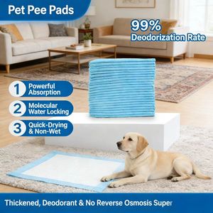 แผ่นรองฉี่สัตว์เลี้ยงแบบใช้แล้วทิ้ง หนาขึ้น ซึมซับได้ดี สำหรับสุนัขและแมว ผลิตจากผ้าไม่ถักทอ อุปกรณ์ฝึกขับถ่ายสำหรับสัตว์เลี้ยง - Product Image 3