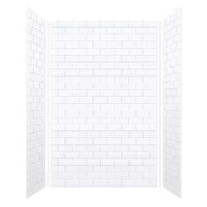 Wiselinkアクリルホワイトバスルームシャワーウォールパネル防水固体表面シャワーパネル - Product Image 3