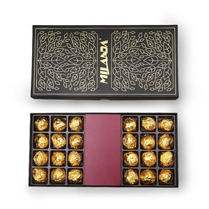 Boîtes d'emballage de confiseries imprimées de logo de vente au détail personnalisées Boîtes cadeaux pliantes de luxe haut de gamme truffe chocolat Saint <span class=keywords><strong>Valentin</strong></span> - Product Image 1