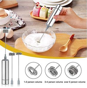 Lot de 2 mousseurs électroniques en acier inoxydable pour cappuccino, café et lait à la main avec fouet à oeufs. - Product Image 5