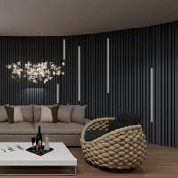 Panneau acoustique en lattes de bois 2026 Akupanl, matériaux insonorisants, panneau PET, décoration murale intérieure
