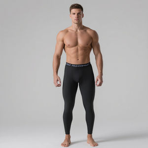 Producto en stock Logotipo personalizado Hombres Jogging Running Leggings Tight Slim Fit Muscle Men Pantalones para correr Jogging Ciclismo - Product Image 3