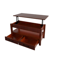 Table de salle à manger moderne multifonctionnelle convertible à dessus élévateur avec compartiment caché Table basse avec tiroirs