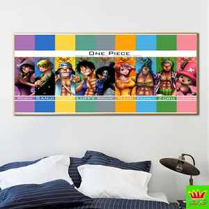 Peinture sur toile d'art anime moderne et simple, affiche de personnage d'anime japonais, art de dessin animé pour chambre de jeunes - Product Image 3