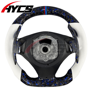 Volante Deportivo de Fibra de Carbono Forjado con LED e Indicador de RPM para <span class=keywords><strong>BMW</strong></span> E92 E90 E93 M3 E84 E87 320 325 330 335 320i 320d 335i <span class=keywords><strong>335d</strong></span> - Product Image 3