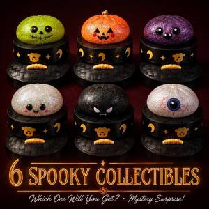 Boîte Mystère Squishy Halloween : Fantôme, Boulette Scintillante, Zhaoan, en TPR à Rebond Lent, Jouet Sensoriel Mignon Anti-stress - Product Image 1