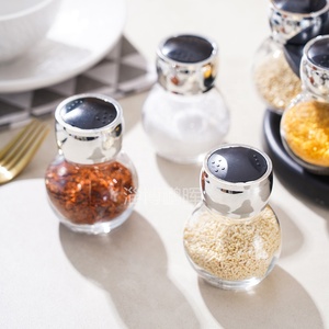 Nuovo Set di Barattoli in <span class=keywords><strong>Vetro</strong></span> Rotondi Multifunzione Riutilizzabili per <span class=keywords><strong>Spezie</strong></span> con Supporto per Contenitori Alimentari per Uso in Cucina, Logo Personalizzabile - Product Image 4