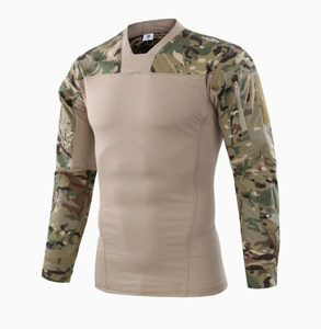 เสื้อยืดลายพรางหลากสี DF EDS Outdoor Sports Cs DFP Stock FG RUIN CP รุ่นใหม่ คอวี ลายกบ - Product Image 2