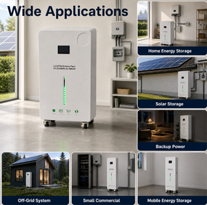 Système de stockage de batterie de secours domestique LiFePO4 51,2 V 400 Ah avec protection BMS, écran tactile HD, surveillance CAN, RS485 et Wi-Fi - Product Image 6