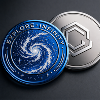 Pièce de monnaie commémorative personnalisée en or 2D, style religieux, pièce de défi en alliage de zinc plaqué, jeton 3D avec logo gravé au laser