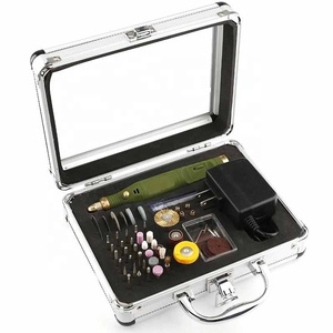 Rotationswerkzeug-<span class=keywords><strong>Set</strong></span> mit Dremel-Bits, Koffer und Holzbearbeitungszubehör, 12W Mini-Elektrobohrer, Multifunktionaler Schleifer zum Polieren und Schleifen - Product Image 3