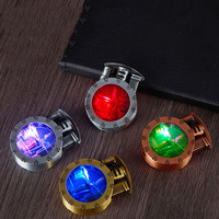 Briquet gonflable à cycle lumineux LED coloré allume-cigare coupe-vent à feu unique allume-cigare