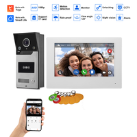 IP65 ponsel pintar tahan air, aplikasi hidup pintar IP65 Buka kunci jarak jauh 2MP 1080P Tuya WiFi pintar bel pintu Vila Kamera Pintu ponsel