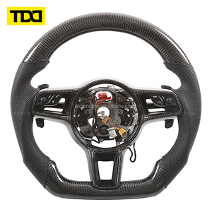 พวงมาลัยคาร์บอนไฟเบอร์แท้ TDD สำหรับ Porsche 911 718 918 Cayman Taycan 996 997 987 991 Panamera Macan Cayenne Cayman - Product Image 5