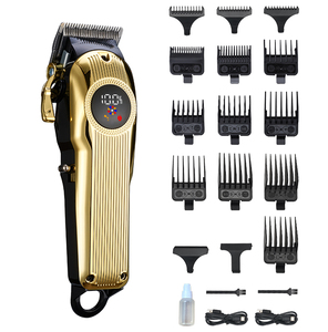 Máy cắt tóc chuyên dụng cho nam, động cơ mạnh mẽ, chất liệu kim loại, không dây, thoải mái, máy cắt tóc điện - Product Image 1