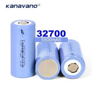 Bateria recarregável original 32700 do fabricante 3.2V 55000mah 32700 Célula de bateria LiFePO4 cilíndrica