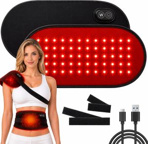Pad per Terapia a Luce Rossa per il Corpo, 60 LED 660nm e 850nm, Flessibile e Portatile per Schiena, Ginocchia, Relax Post-Allenamento - Product Image 1