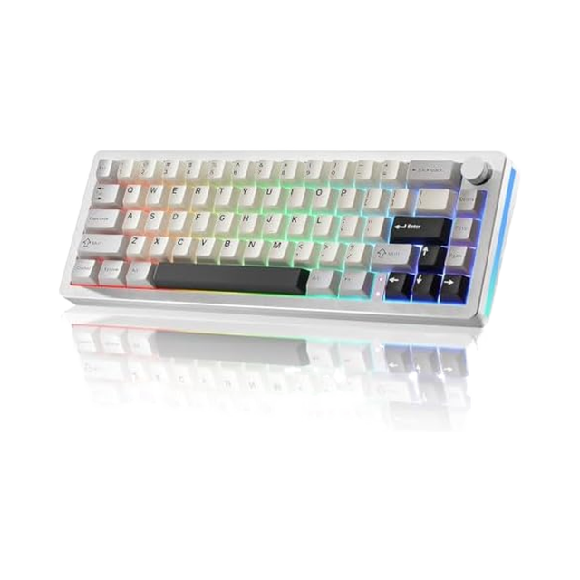 YUNZII AL66 CNC Aluminum Gasket Mount Mechanical Keyboard 65% 66 Keys Knob Wireless 2.4G USB C RGB Backlit