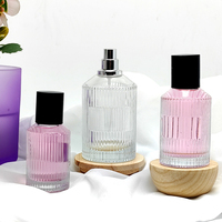 Flacon de parfum vide élégant en verre gravé à l'acide, avec pulvérisateur à pompe, 30ml 50ml 100ml, personnalisable avec logo, couvercle et boîte – Luxe et mode