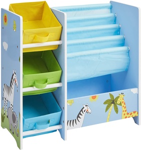 Toffy & Friends WoodenFunctional Bambini Multi Bin Giocattolo Organizzatore di Stoccaggio Giocattolo <span class=keywords><strong>Scaffale</strong></span> Rivista <span class=keywords><strong>Scaffale</strong></span> - Product Image 5