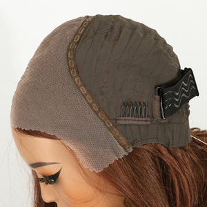Perruque synthétique de luxe 9x6 Lace Frontal Body Wave, finition mate, fibre à lustre naturel, <span class=keywords><strong>bande</strong></span> élastique réglable, <span class=keywords><strong>bande</strong></span> antidérapante - Product Image 6