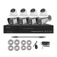 Cámara IP Domo/Bullet con Sensor CMOS de 5MP, Compresión H.265, Alarma de Movimiento Humano por IA, Kits NVR PoE de 8 Canales