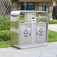Conteneurs de déchets publics de poubelle de poubelle en métal de grande capacité pour le parc commercial de patio de centre commercial