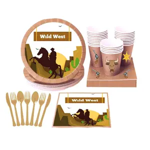 Cowboy Wild West Feestartikelen Wild West Cowboy Party Servies Borden En Servetten