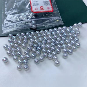 จี้ไข่มุกแท้ 7-8 มม. สร้อยคอเงินประดับเพชรทองคำขาว พร้อมแสงออโรร่าสะท้อนแสงสวยงาม - Product Image 3