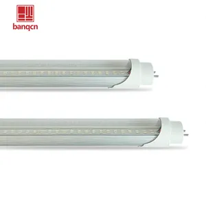Banqcn t8 120lm/w tubo a led produttore ad alta trasparenza PC copertura trasparente doppia fila perline luce di illuminazione più luminosa