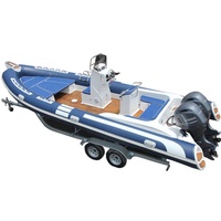 25ft Chine RIB 760 coque en fibre de verre rigide Orca Hypalon bateaux gonflables à vendre