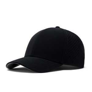 Casquette de baseball personnalisée blanche perforée Hydro Cap, découpée au laser, résistante à l'eau, 6 panneaux, style golf, avec fermeture snapback - Product Image 4