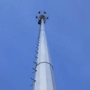 Với Bên Trong Leo Thang Di Động Mast Trạm Cơ Sở Viễn Thông Đơn Ống Tròn Thép Cực Antenna Gsm Monopole <span class=keywords><strong>Tower</strong></span> - Product Image 3