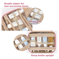 Nouveau grand sac de voyage de toilette de maquillage avec crochet de suspension rotatif à 360 degrés sac éponge de lavage de toilette à quatre volets étanche personnalisé
