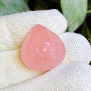 Nuevo cabujón de morganita Rosa único tallado en forma de corazón con corte de pera para hacer joyas picantes de piedras preciosas naturales - Product Image 1