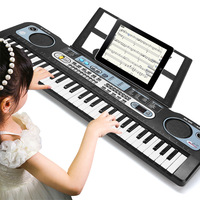 Orgue électronique 61 touches en gros OEM, 6 pièces, pour adultes et enfants débutants, plastique ABS, 8 gammes, fonctionnalités de films et de télévision
