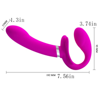 Strapless Strap-on Dildo Vibratoren für Frauen G-Punkt Doppelkopf-Penis Lesbische Erotikspielzeuge für Erwachsene Sexspielzeug für Paare 18+